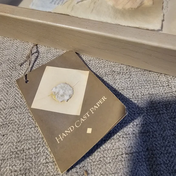 Vtg Figi Graphics Sand Piper Handmade Paper Shadow Box WS Seashell Beach FRIENDS - Picture 4 of 12